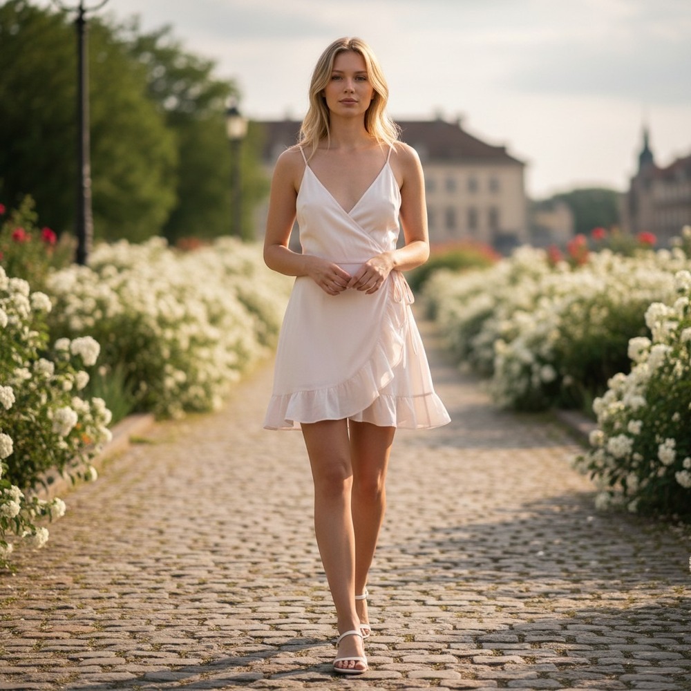 Small White Sun Mini Dress "On the Road" Sundress Beach Womens Dresses